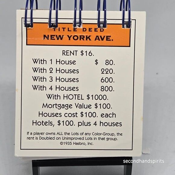 Hand-Assembled Monopoly-Themed Mini Journal - New York - Picture 1 of 1